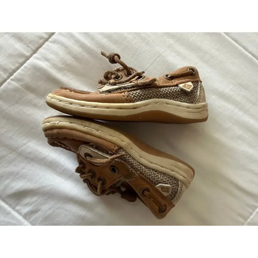 Sperry Brown Top-Side Toddler Boat Shoes Sz 5M Church Dress Up Shoes